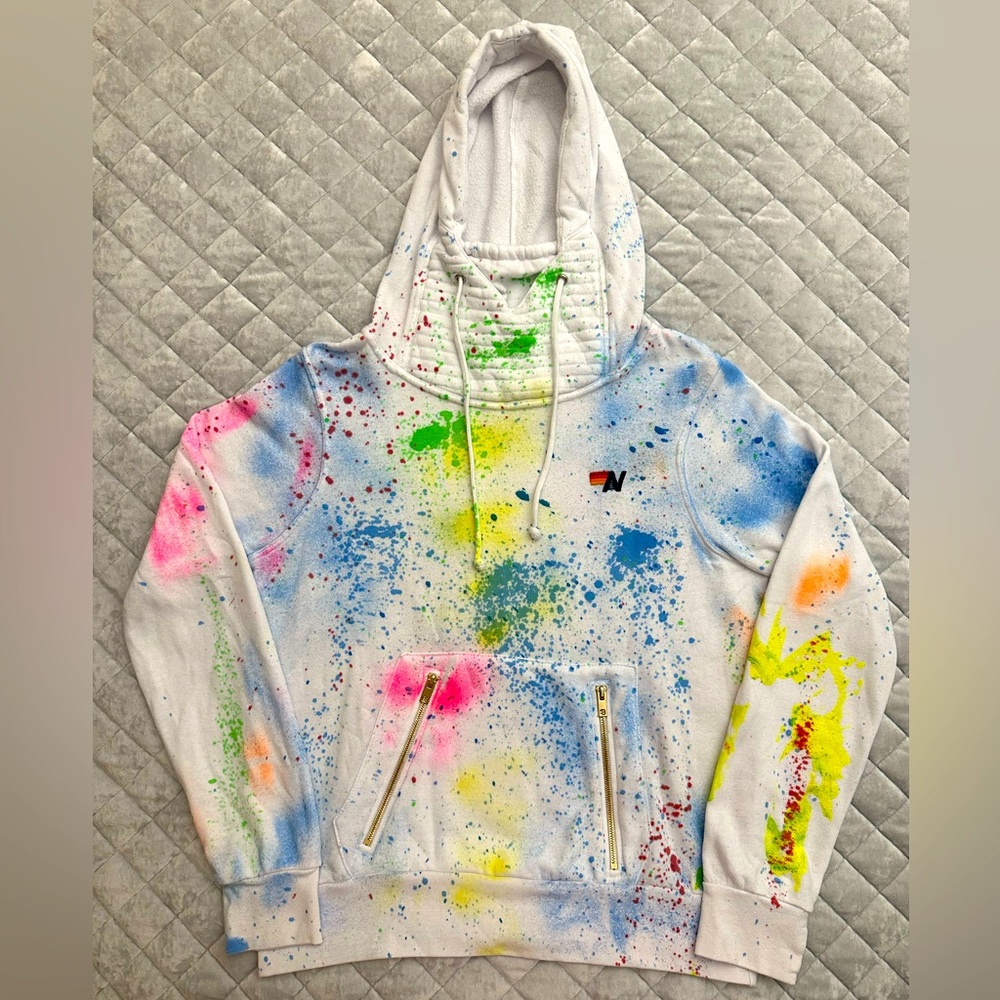 Paint Splatter Ninja Pullover Hoodie - image 1